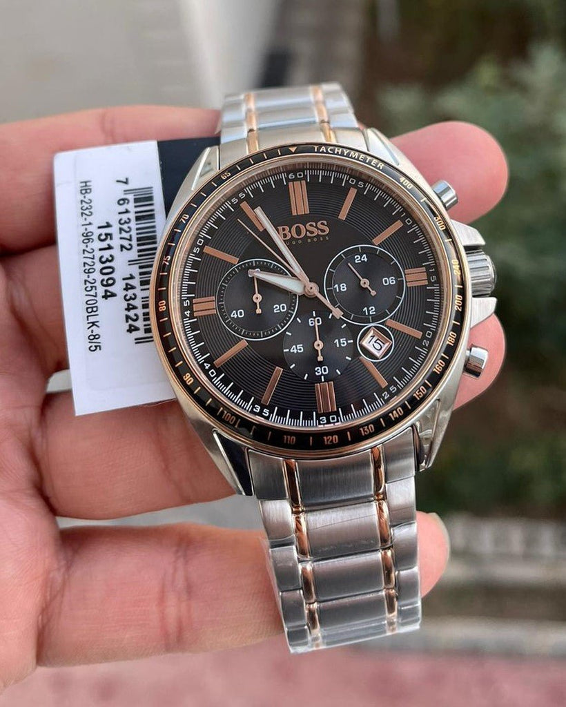 Hugo Boss Driver Sport Grey Dial Grey Steel Strap Watch for Men - 1513094 Buy Now By Hugo Boss