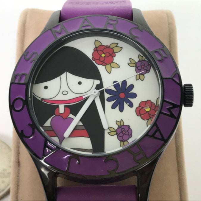Marc Jacobs Marc White Dial Purple Silicone Strap Watch for Women - MBM5514 Buy Now By Marc Jacobs