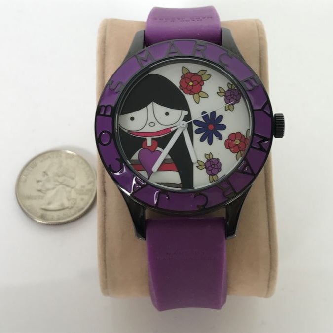 Marc Jacobs Marc White Dial Purple Silicone Strap Watch for Women - MBM5514 Buy Now By Marc Jacobs