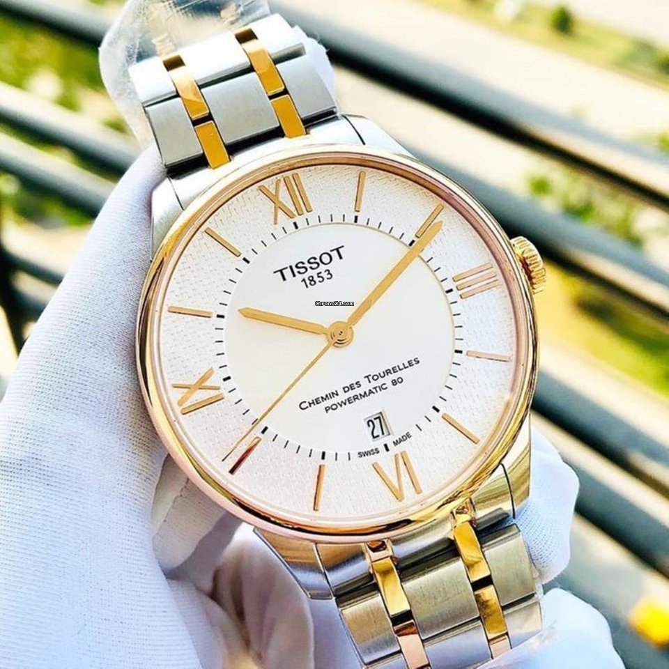 Tissot Chemin Des Tourelles Powermatic 80 Silver Dial Two Tone Steel Strap Watch For Men - T099.407.22.038.00 Buy Now By Tissot