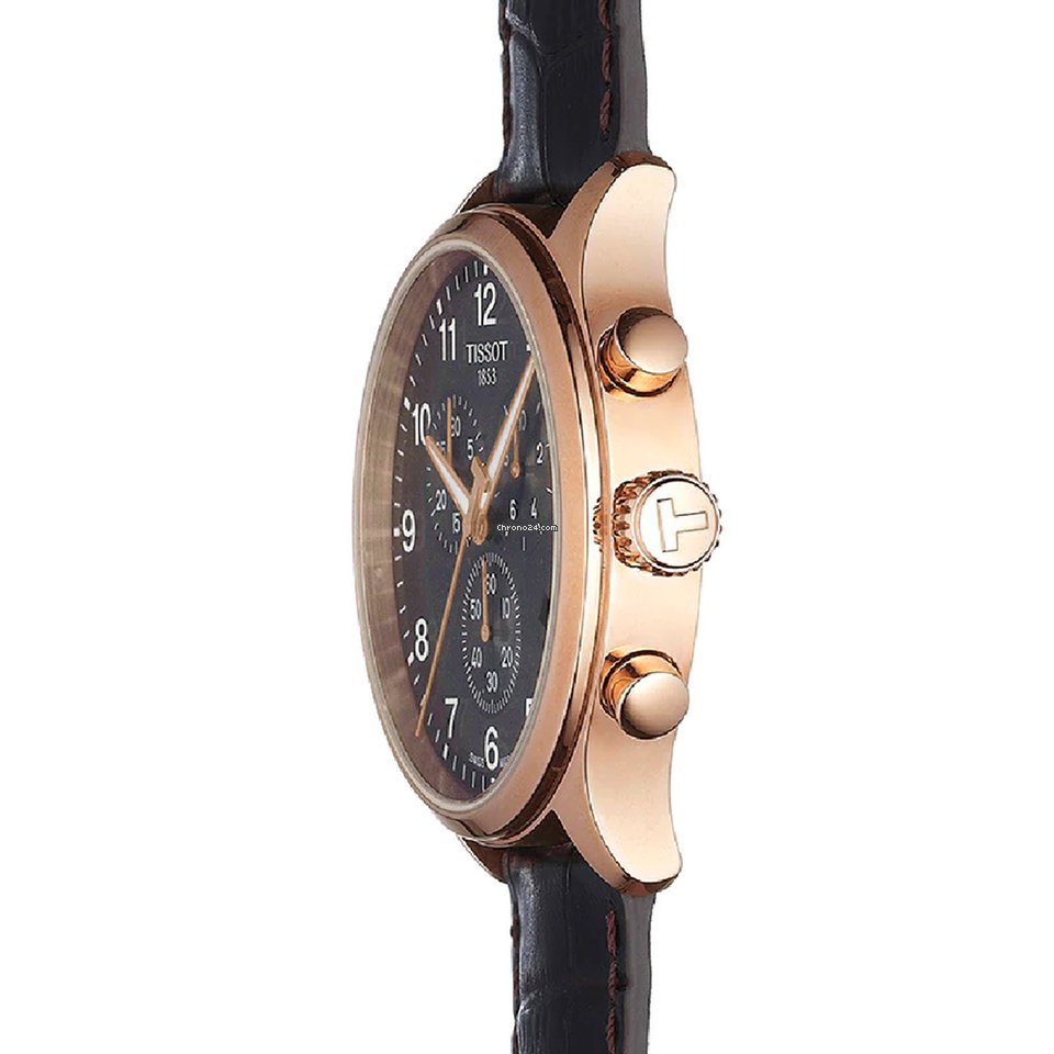 Tissot Chrono XL Black Dial Brown Leather Strap Watch For Men - T116.617.36.057.01 Buy Now By Tissot