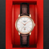 Tissot T Classic Carson Premium White Dial Brown Leather Strap Watch for Women - T122.207.36.031.00 Buy Now By Tissot