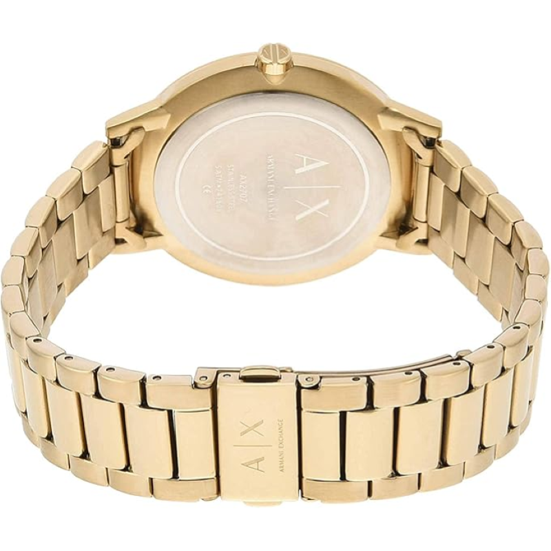 Armani Exchange Cayde Analog Gold Dial Gold Steel Strap Watch For Men - AX2707 Buy Now By Armani Exchange