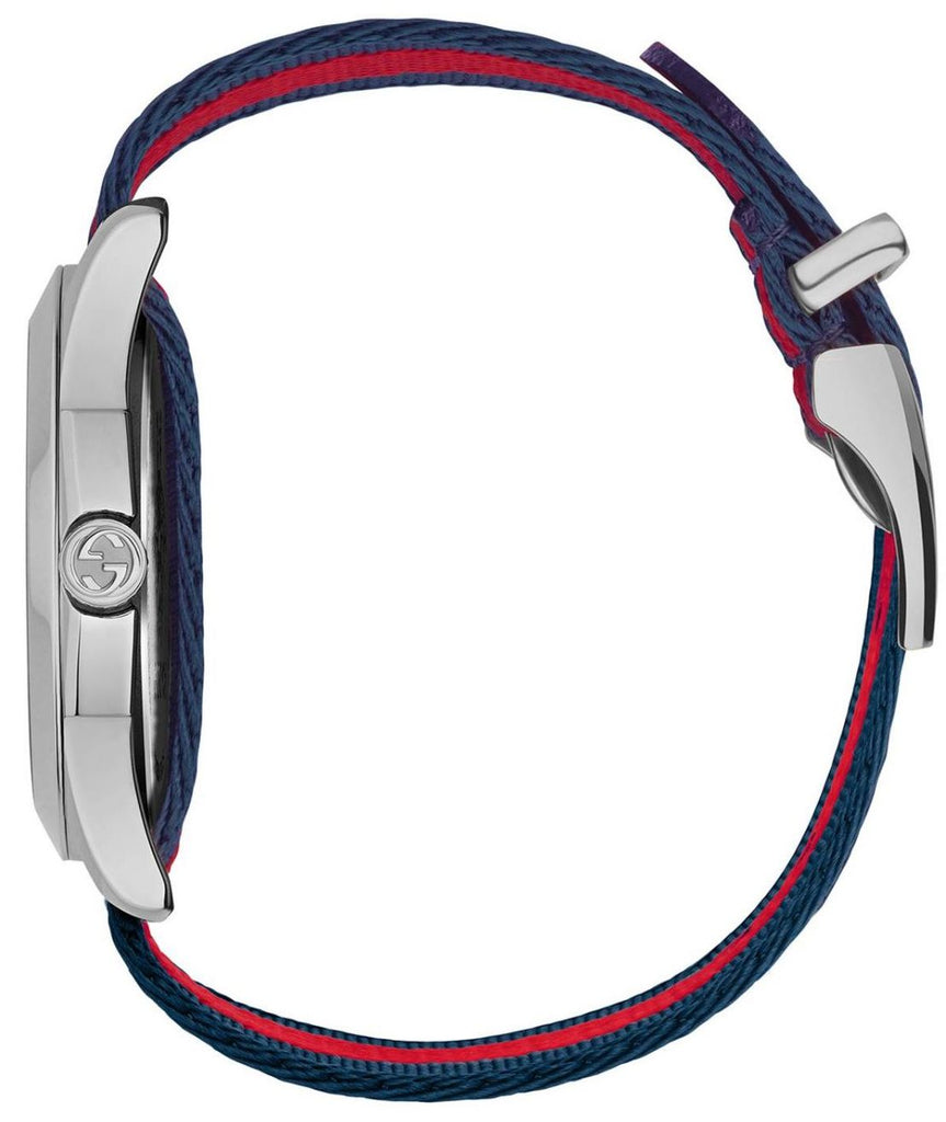 Gucci G Timless Le Marche Des Merveilles Blue & Red Dial Blue & Red Nylon Strap Unisex Watch - YA126495 Buy Now By Gucci