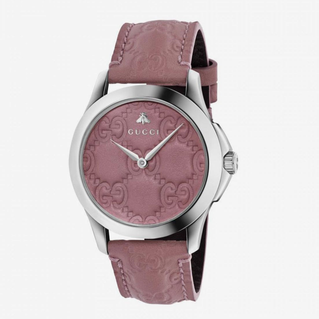 Gucci G Timeless Quartz Candy Pink Dial Pink Leather Strap Watch For Women - YA1264030 Buy Now By Gucci