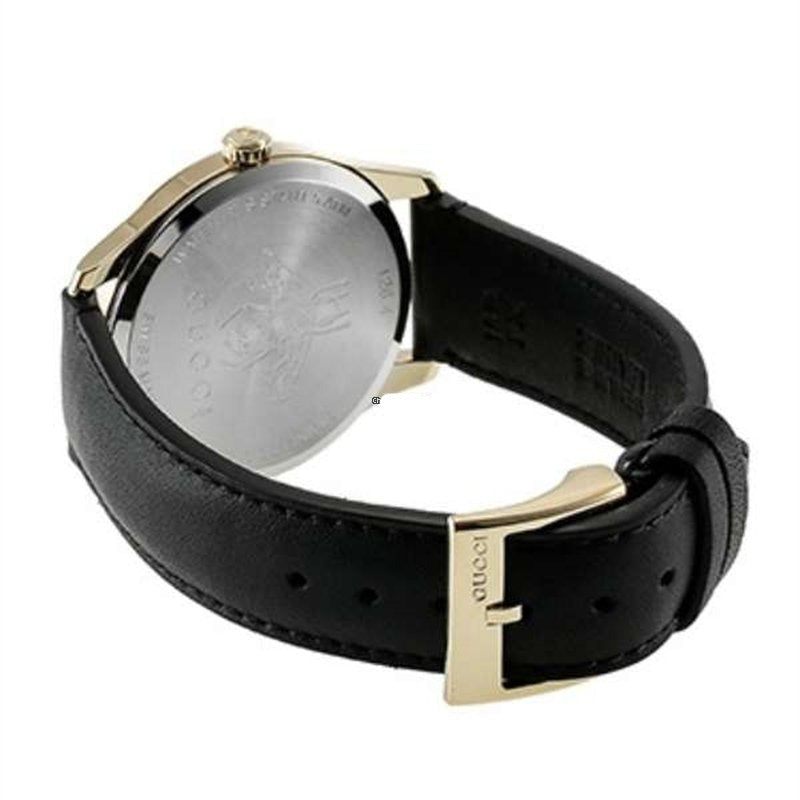Gucci G-Timeless Mother of Pearl Dial Black Leather Strap Watch For Women - YA1264044 Buy Now By Gucci