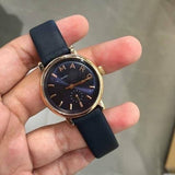 Marc Jacobs Baker Navy Blue Dial Blue Leather Strap Watch for Women - MBM1331 Buy Now By Marc Jacobs