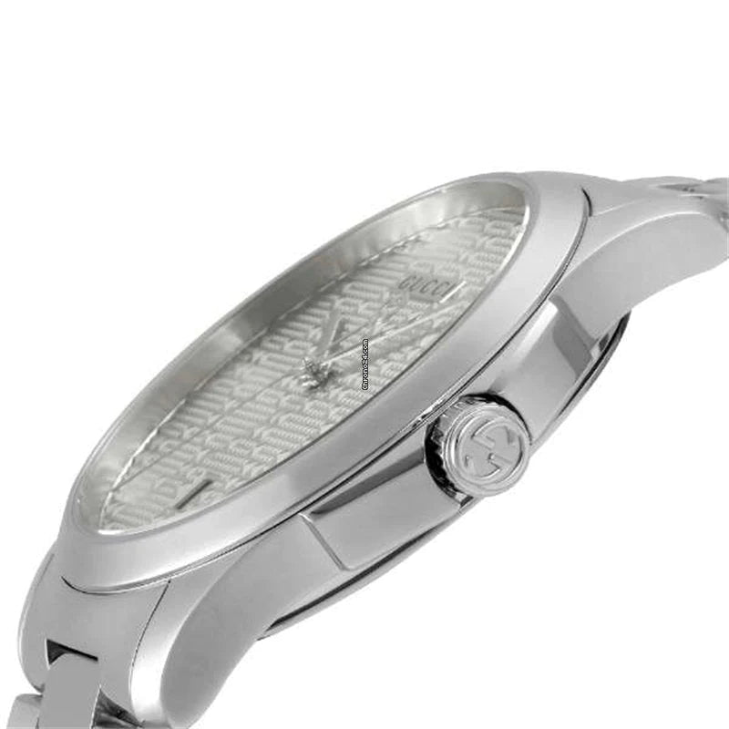 Gucci G Timeless Quartz Silver Dial Silver Steel Strap Watch For Women - YA126551 Buy Now By Gucci