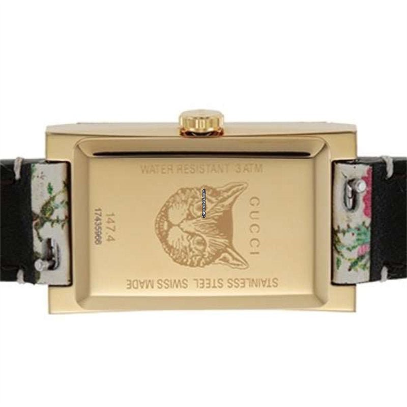 Gucci G-Frame Floral Mother of Pearl Dial White Leather Strap Watch For Women - YA147406 Buy Now By Gucci