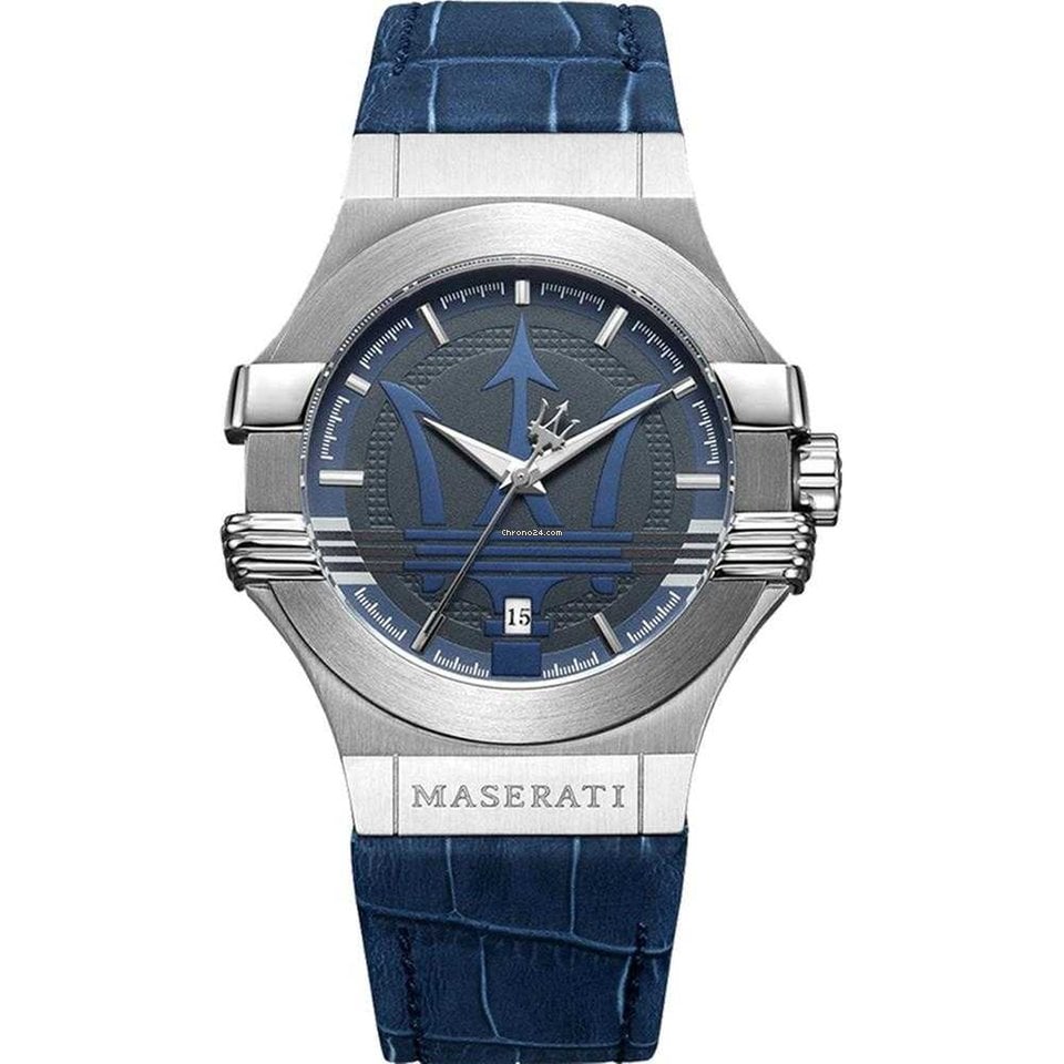 Maserati Potenza Blue Dial Blue Leather Strap Watch For Men - R8851108015 Buy Now By Maserati