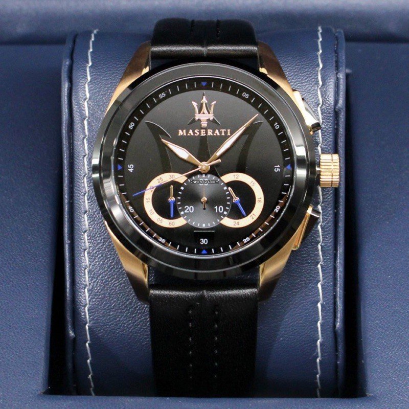 Maserati Traguardo 45mm Black Dial Watch Black Strap For Men - R8871612025 Buy Now By Maserati