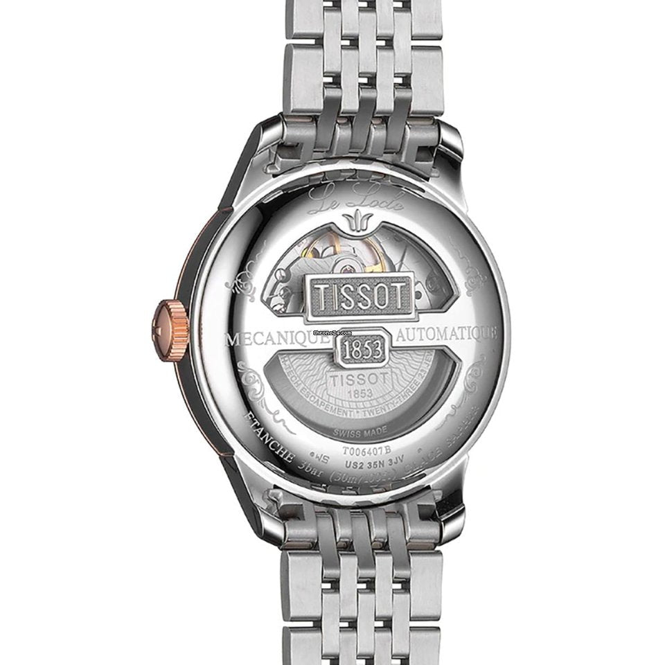 Tissot Le Locle Powermatic 80 Diamonds Silver Dial Two Tone Steel Strap Watch For Men - T006.407.22.036.01 Buy Now By Tissot