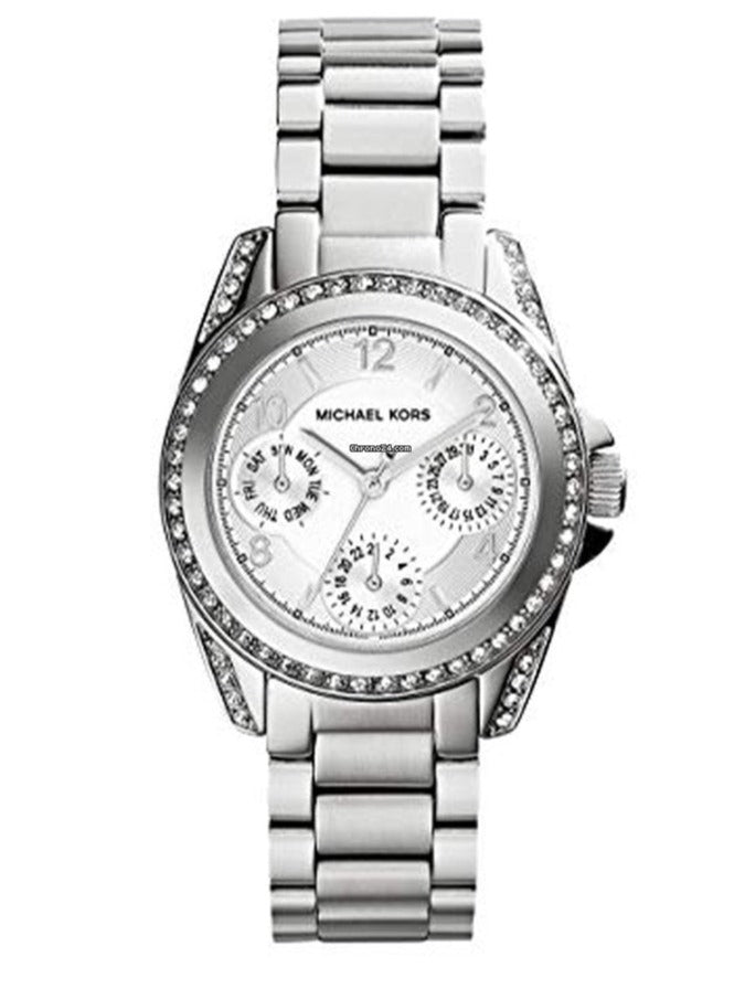 Michael Kors Brinkley Silver Dial with Diamonds Silver Steel Strap Watch for Women - MK5083 Buy Now By Michael Kors