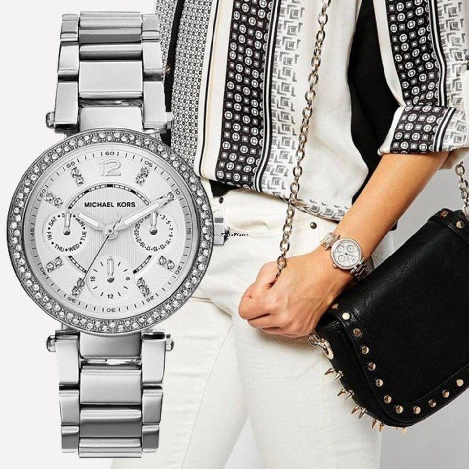 Michael Kors Parker Silver Dial Silver Steel Strap Watch for Women - MK5615 Buy Now By Michael Kors