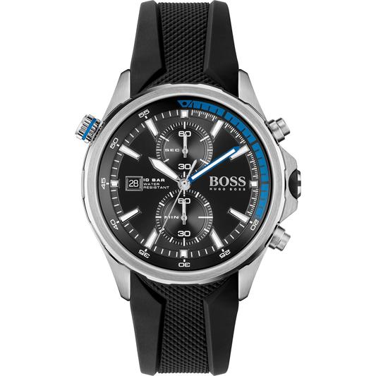 Hugo Boss Globetrotter Black Dial Black Silicone Strap Watch for Men - 1513820 Buy Now By Hugo Boss