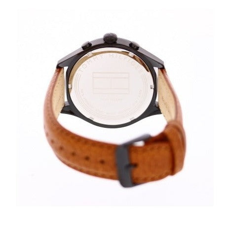 Tommy Hilfiger Gavin Chronograph Quartz Black Dial Brown Leather Strap Watch for Men - 1791470 Buy Now By Tommy Hilfiger
