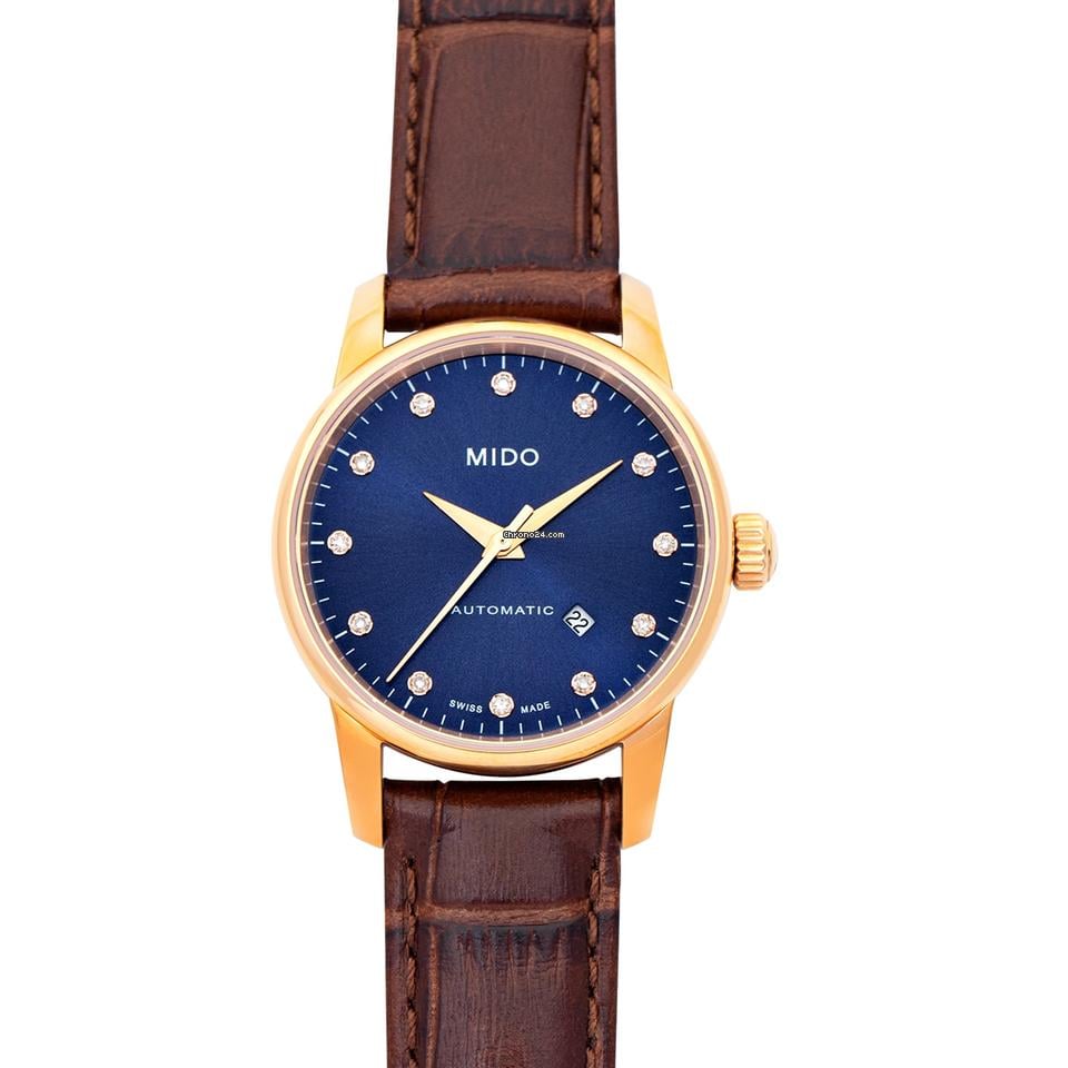 Mido Baroncelli Automatic Midnight Blue Dial Brown Leather Strap Watch For Women - M7600.3.65.8 Buy Now By Mido