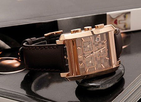 Burberry Heritage Chronograph Square Grey Dial Brown Leather Strap Watch for Men - BU1566 Buy Now By Burberry