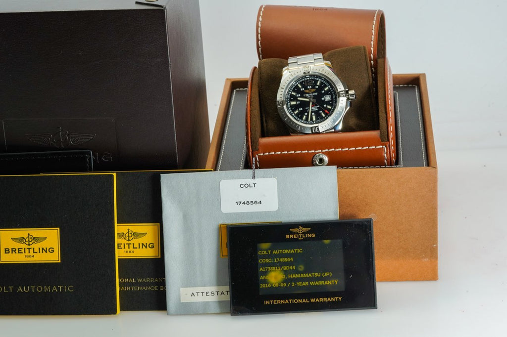 Breitling Colt Automatic 44mm Black Dial Stainless Steel Mens Watch - A1738811/BD44/173A Buy Now By Breitling