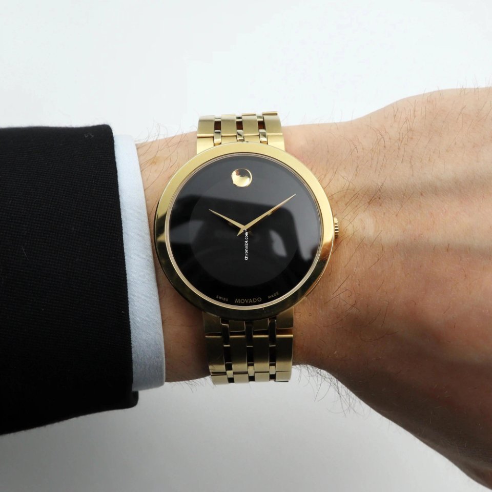 Movado Esperanza Museum 39mm Black Dial Stainless Steel Watch For Men - 0607059 Buy Now By Movado