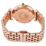 Emporio Armani Gianni T-Bar Black Dial Rose Gold Strap Watch For Women - AR11145 Buy Now By Emporio Armani