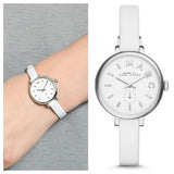 Marc Jacobs Sally White Dial White Leather Strap Watch for Women - MBM1350 Buy Now By Marc Jacobs