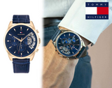 Tommy Hilfiger Baker Chronograph Quartz Blue Dial Blue Leather Strap Watch For Men - 1710451 Buy Now By Tommy Hilfiger