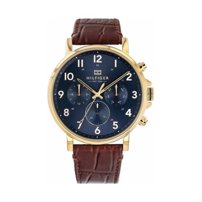 Tommy Hilfiger Daniel Blue Dial Brown Leather Strap Watch for Men - 1710380 Buy Now By Tommy Hilfiger