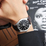 Tissot Gentleman Powermatic 80 Silicium Black Dial Brown Leather Strap Watch For Men - T127.407.16.051.01 Buy Now By Tissot