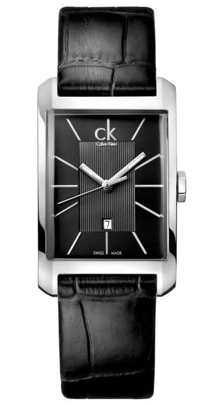 Calvin Klein Window Black Dial Black Leather Strap Watch for Men - K2M23107 Buy Now By Calvin Klein