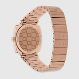Gucci Grip Quartz Rose Gold Dial Rose Gold Steel Strap Watch For Women - YA157505 Buy Now By Gucci