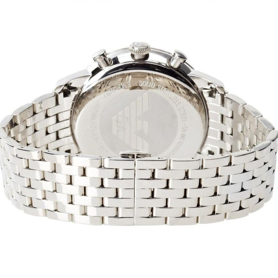 Emporio Armani Sportivo Chronograph Black Dial Silver Steel Strap Watch For Men - AR5984 Buy Now By Emporio Armani