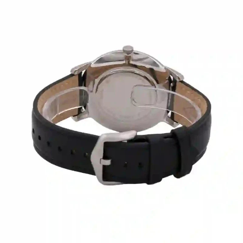 Fossil The Minimalist Three Hand Black Dial Black Leather Strap Watch for Men - FS5398 Buy Now By Fossil