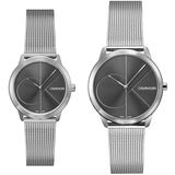 Calvin Klein Minimal Black Dial Silver Mesh Bracelet Watch for Men - K3M21123 Buy Now By Calvin Klein