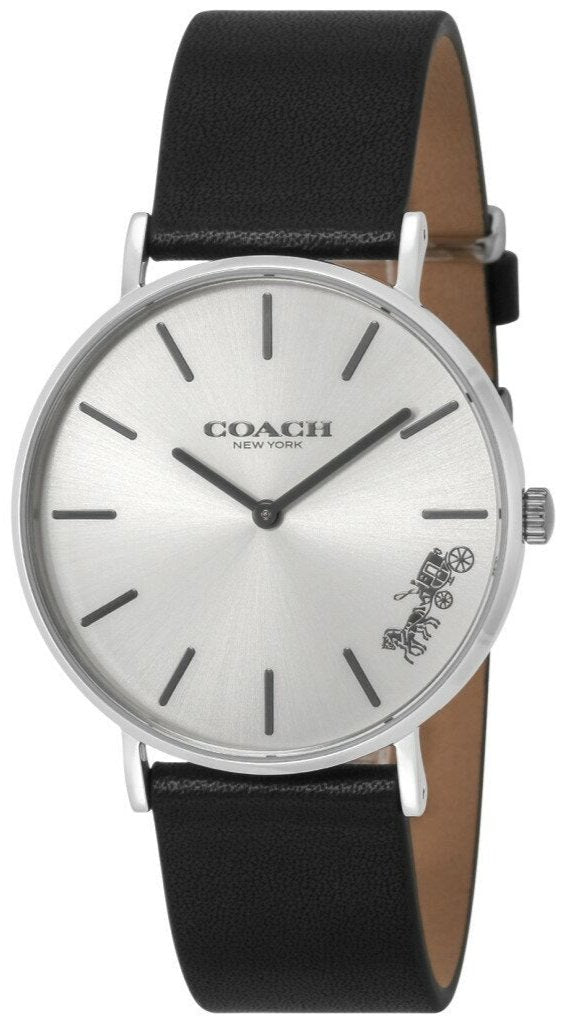 Coach Perry White Dial Black Leather Strap Watch for Women - 14503115 Buy Now By Coach