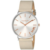 Coach Perry Silver DIal White Leather Strap Watch for Women - 14503116 Buy Now By Coach