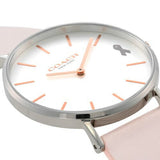 Coach Perry White Dial Pink Leather Strap Watch for Women - 14503128 Buy Now By Coach