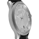 Gucci G Timeless Eryx Silver Dial Black Leather Strap Watch For Men - YA126338 Buy Now By Gucci