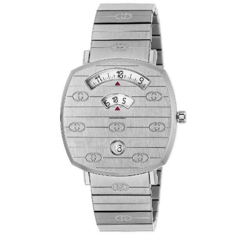Gucci Grip Quartz Silver Dial Silver Steel Strap Watch For Women - YA157401 Buy Now By Gucci