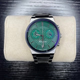 Salvatore Ferragamo Sapphire Chrono Green Dial Silver Steel Strap Watch for Men - SFME00421 Buy Now By Salvatore Ferragamo