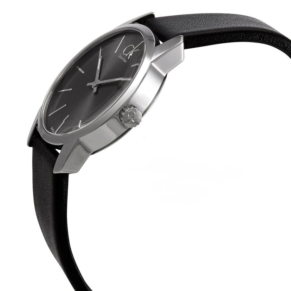 Calvin Klein City Black Dial Black Leather Strap Watch For Women - K2G23107 Buy Now By Calvin Klein