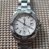 Tag Heuer Aquaracer Quartz White Dial Silver Steel Strap Watch for Men - WAY1111.BA0928 Buy Now By Tag Heuer