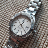Tag Heuer Aquaracer Quartz White Dial Silver Steel Strap Watch for Men - WAY1111.BA0928 Buy Now By Tag Heuer