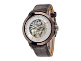 Maserati Ingegno Automatic White Skeleton Dial Brown Leather Strap Watch For Men - R8821119003 Buy Now By Maserati