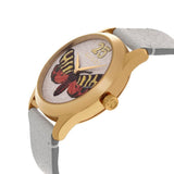 Gucci G Timeless Butterfly White Dial White Leather Strap Watch For Women - YA1264062 Buy Now By Gucci