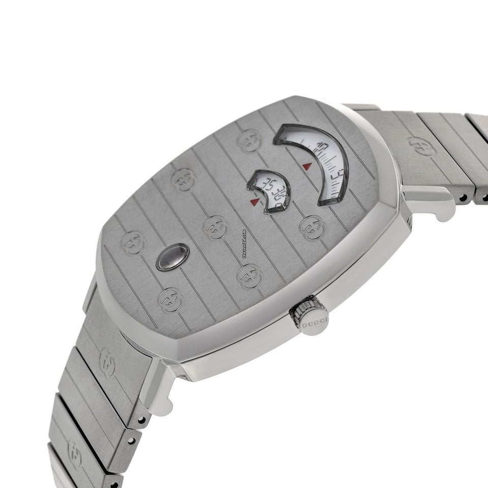 Gucci Grip Quartz Silver Dial Silver Steel Strap Watch For Women - YA157401 Buy Now By Gucci