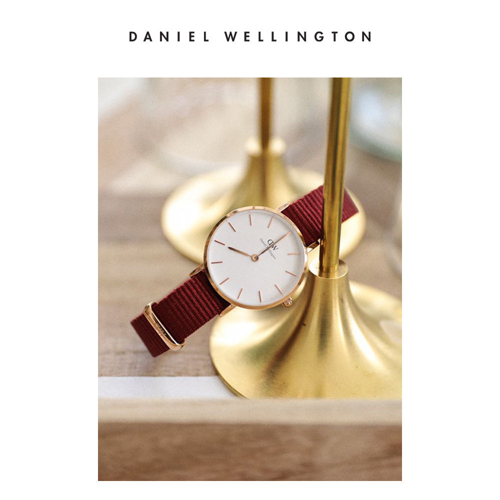 Daniel Wellington Roselyn 3A Petite White Dial Red NATO Strap Watch For Women - DW00100293 Buy Now By Daniel Wellington