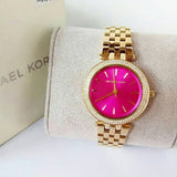 Michael Kors Darci Pink Dial Gold Steel Strap Watch for Women - MK3444 Buy Now By Michael Kors