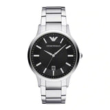 Emporio Armani Renato Quartz Black Dial Silver Steel Strap Watch For Men - AR11181 Buy Now By Emporio Armani