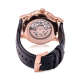 Emporio Armani Meccanico Skeleton Silver Dial Black Leather Strap Watch For Men - AR60031 Buy Now By Emporio Armani